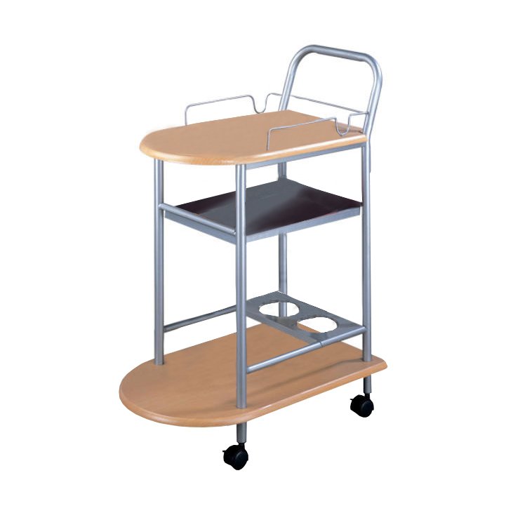 Servírovací stolík, buk/strieborný, LIMA - Tempo nábytek
