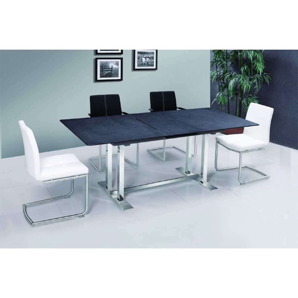 Jedálenský stôl, kameň/oceľ, BENDER - Tempo nábytek
