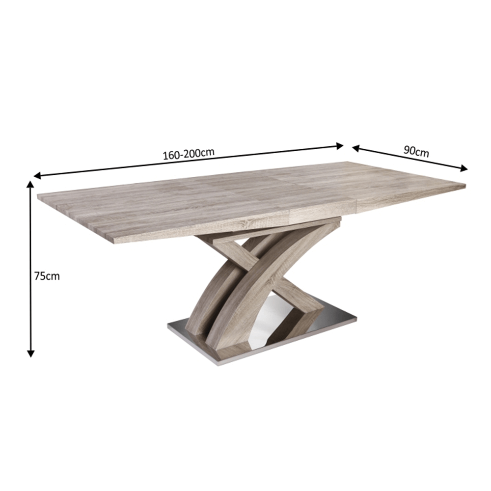 Jedálenský stôl, dub sonoma, BONET TYP 2 - Tempo nábytek