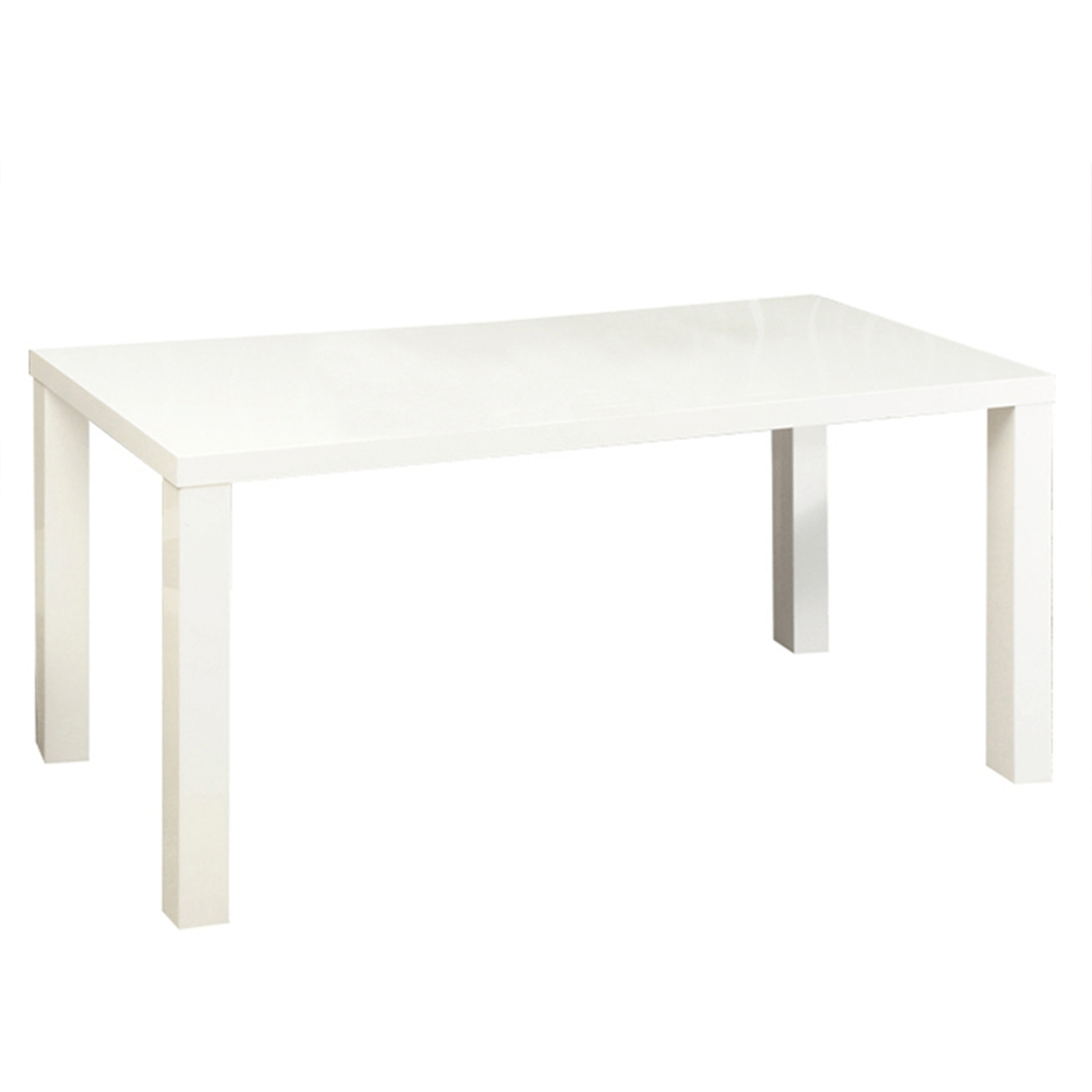 Jedálenský stôl, biela vysoký lesk HG, 160x80 cm, ASPER NEW TYP 4 - Tempo nábytek
