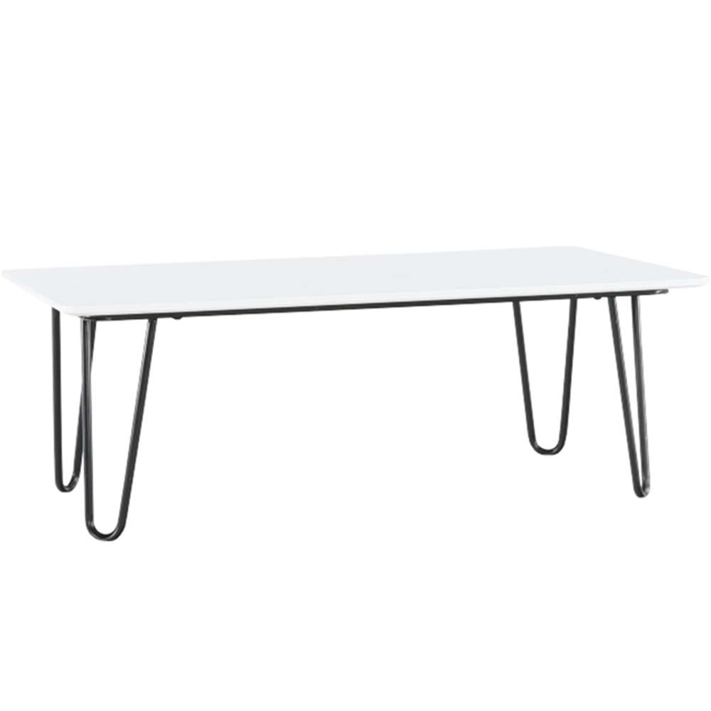 Konferenčný stolík, biela/čierna, KATRO - Tempo nábytek