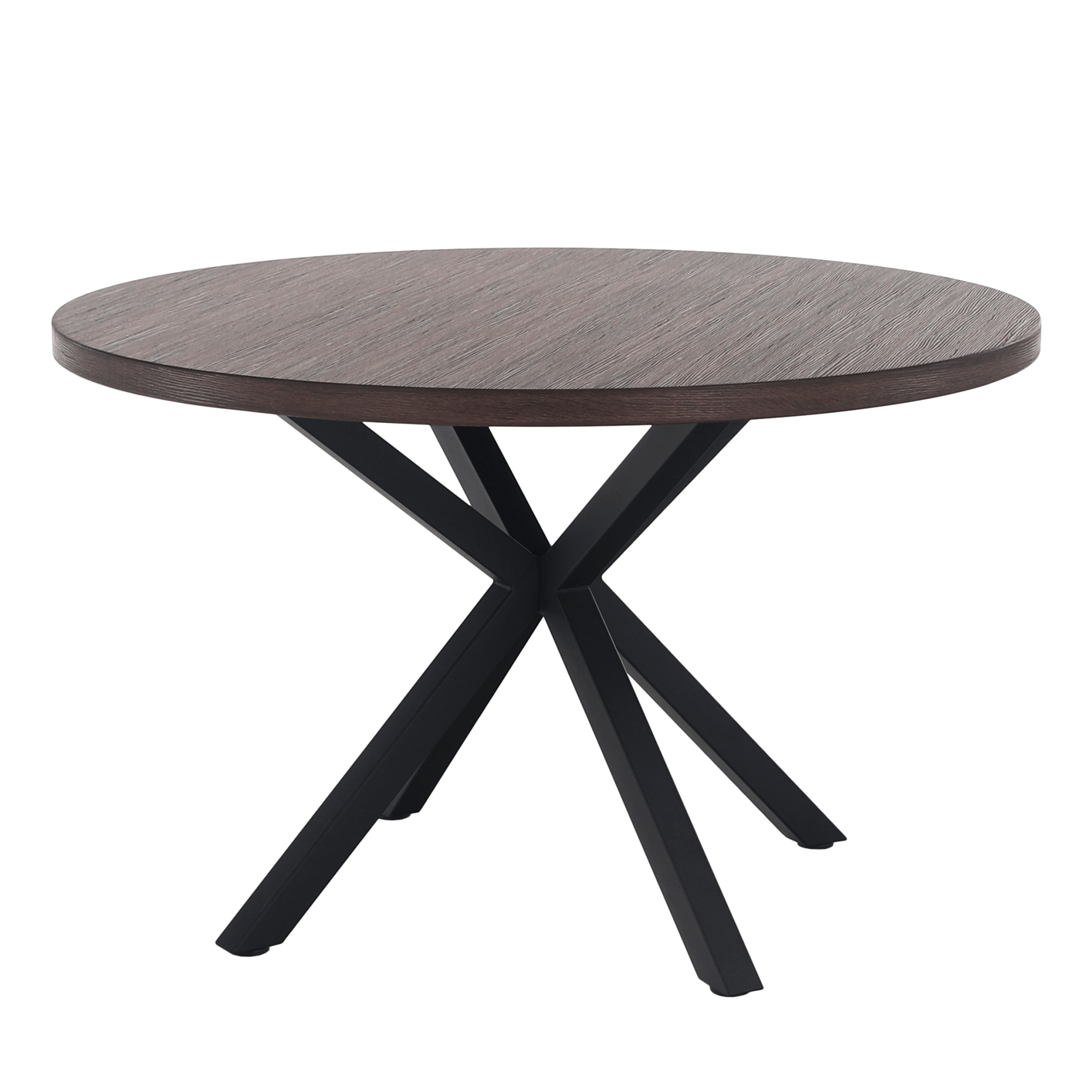 Jedálenský stôl, betón/čierna, priemer 120 cm, MEDOR - Tempo nábytek